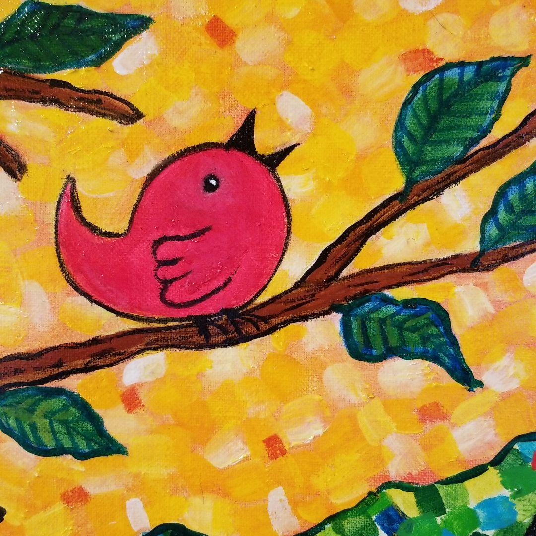 油絵　Yumiko確認　友だちの歌を聴く犬