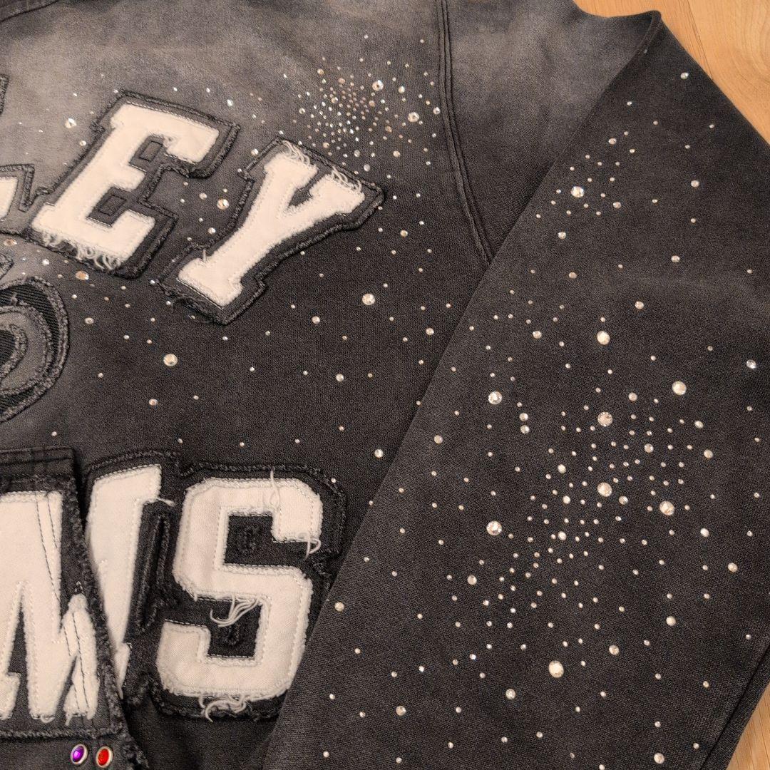 VALE FOREVER CLASSICO ZIP UP ストーン刺繍 XL 黒