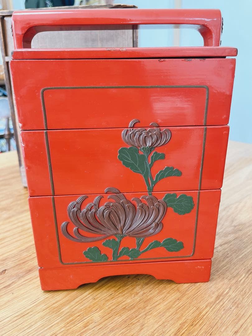 時代　琉球漆器　重箱