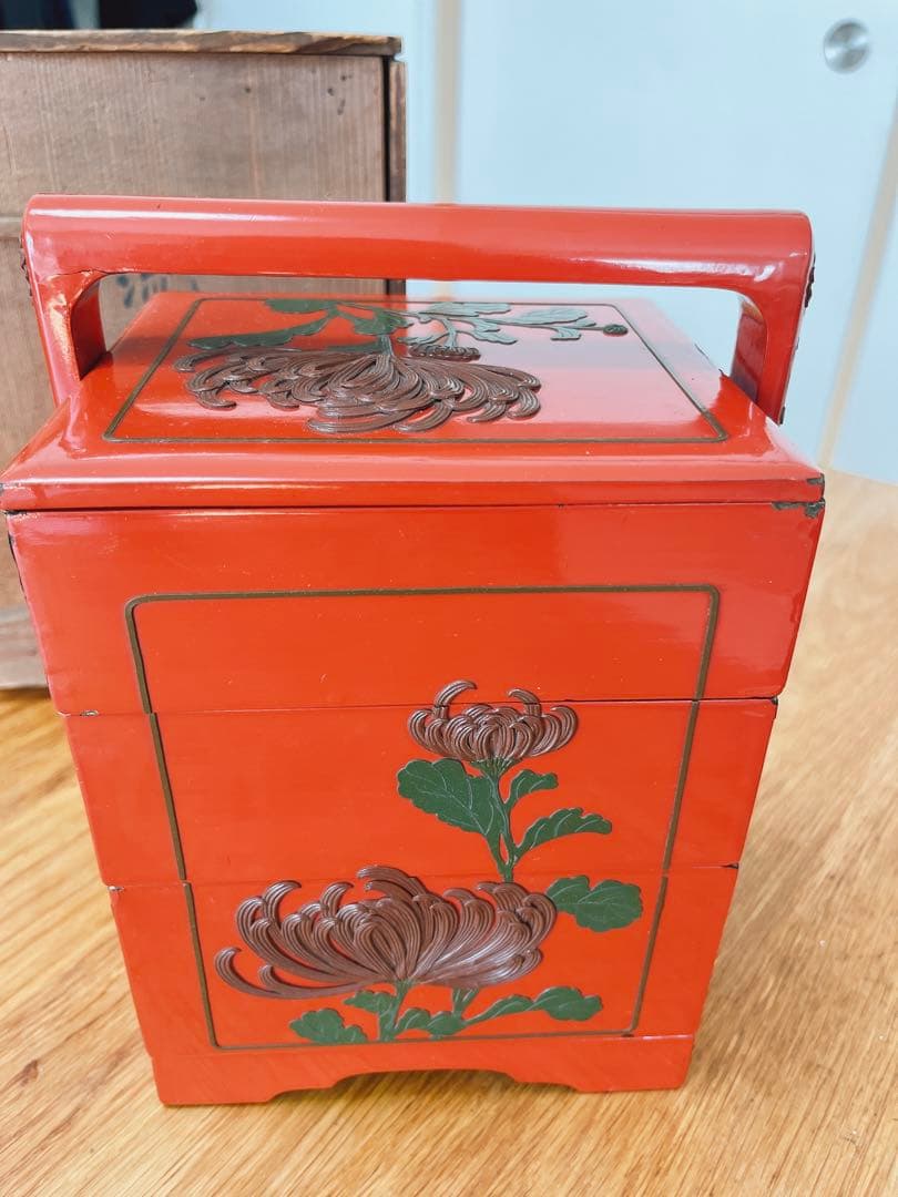 時代　琉球漆器　重箱