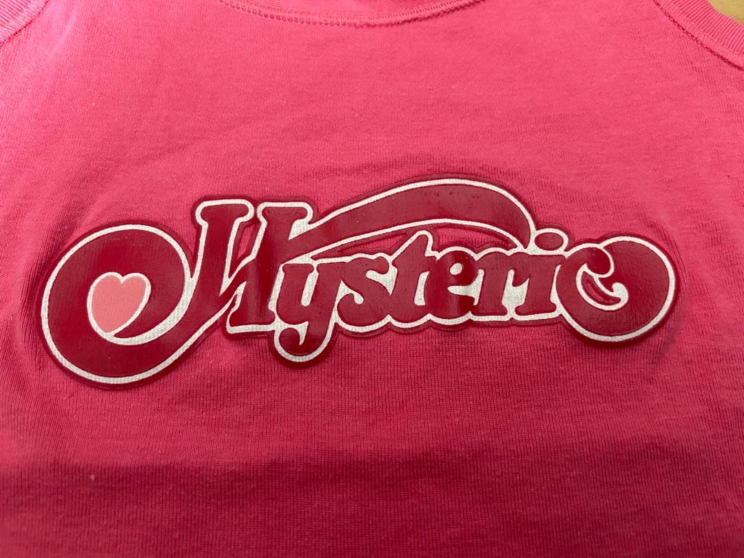 HYSTERICGLAMOURハートロゴ タンクトップ ピンク キャミソール