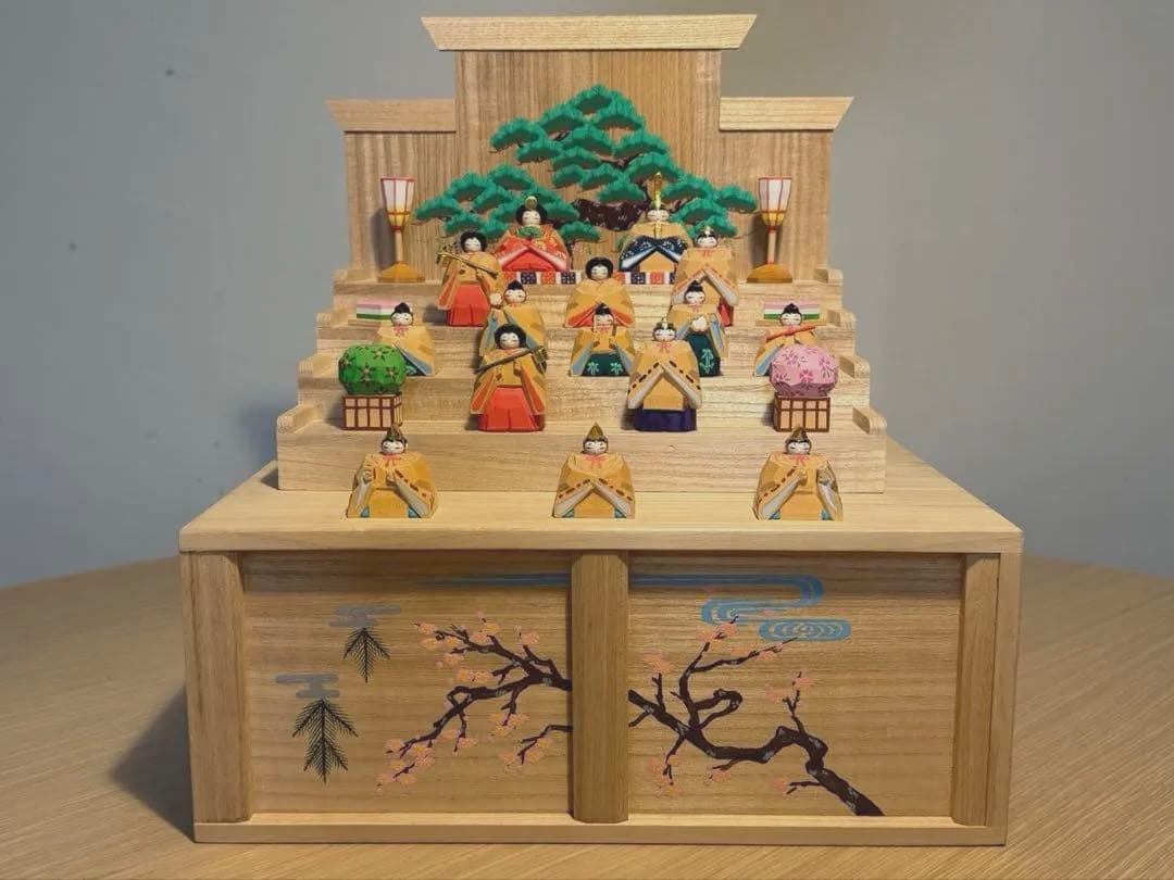 展示品 奈良人形師 東田天光 雛 人形 一刀彫NARADOLLHIGASHIDA