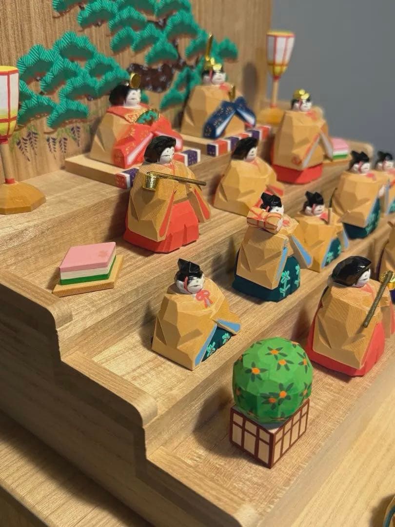展示品 奈良人形師 東田天光 雛 人形 一刀彫NARADOLLHIGASHIDA