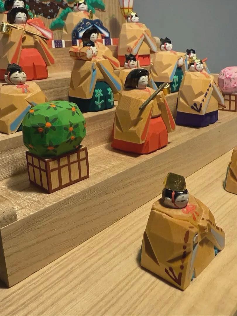 展示品 奈良人形師 東田天光 雛 人形 一刀彫NARADOLLHIGASHIDA