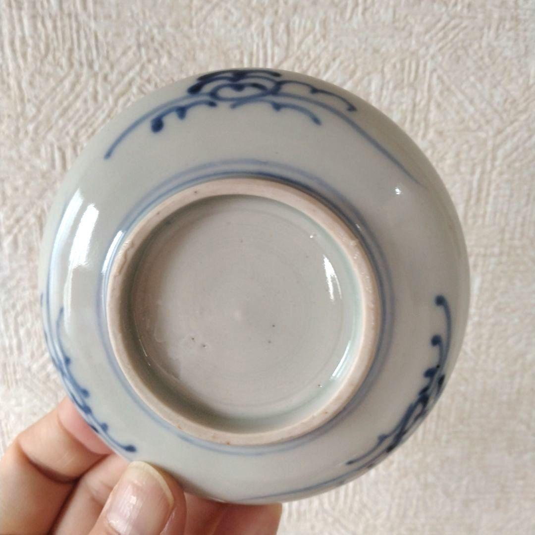 古伊万里染付蝙蝠文小皿五客