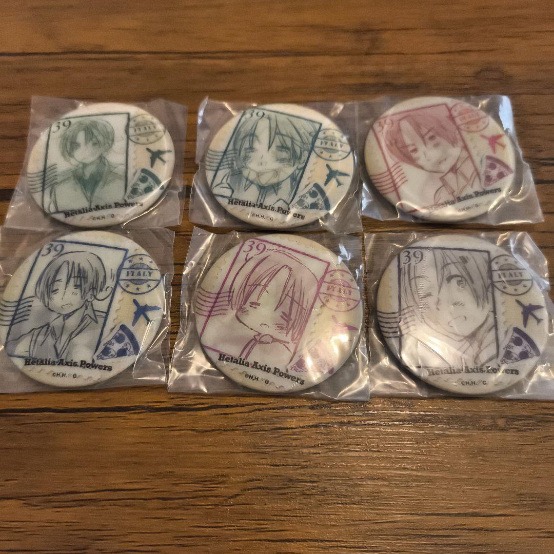ヘタリア　チェンジング缶バッジ　イタリアだらけ　コンプセット