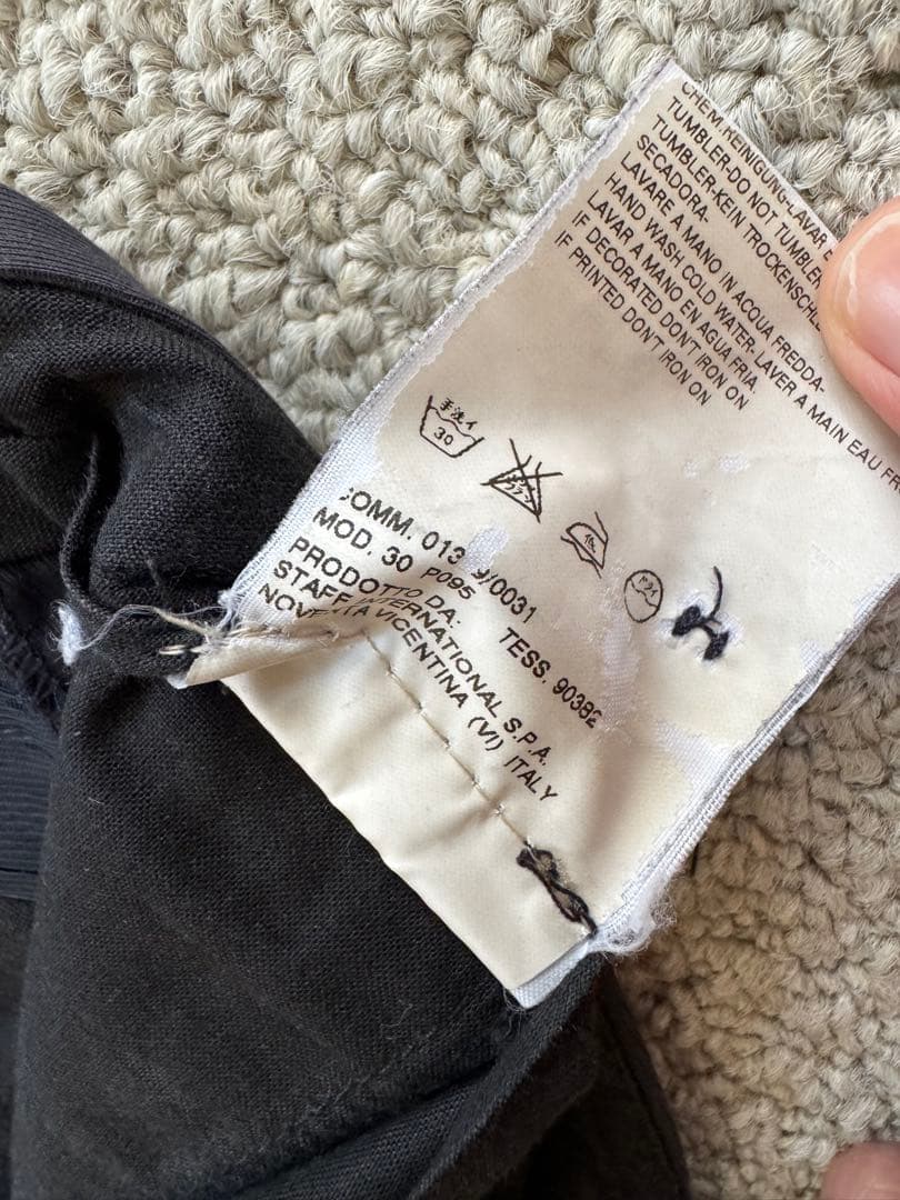 本人期　03SS Martin Margiela 墨黒　ナス紺　フェード