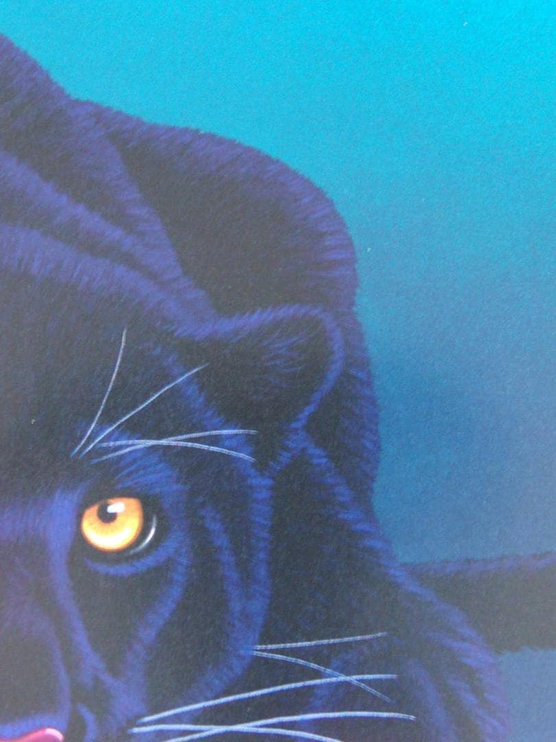 シム・シメール、【Night Prowl】、希少な額装用画集より、新品額装付