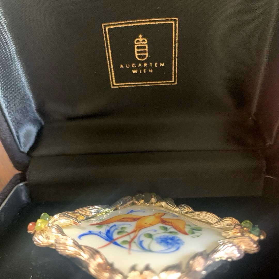 大幅お値下げ✤希少✤アウガルテン インペリアルガーデン ブローチ (ケース付き)