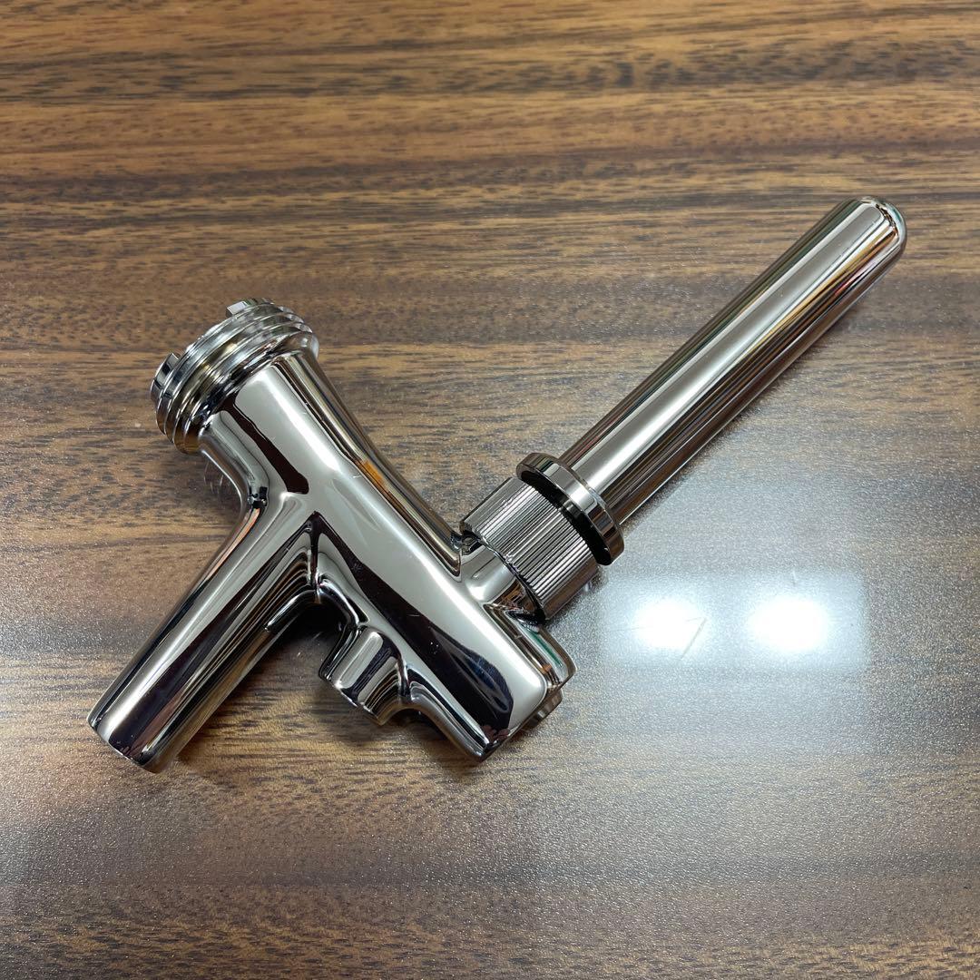 新品未使用 シルバービールタップ クロムメッキ