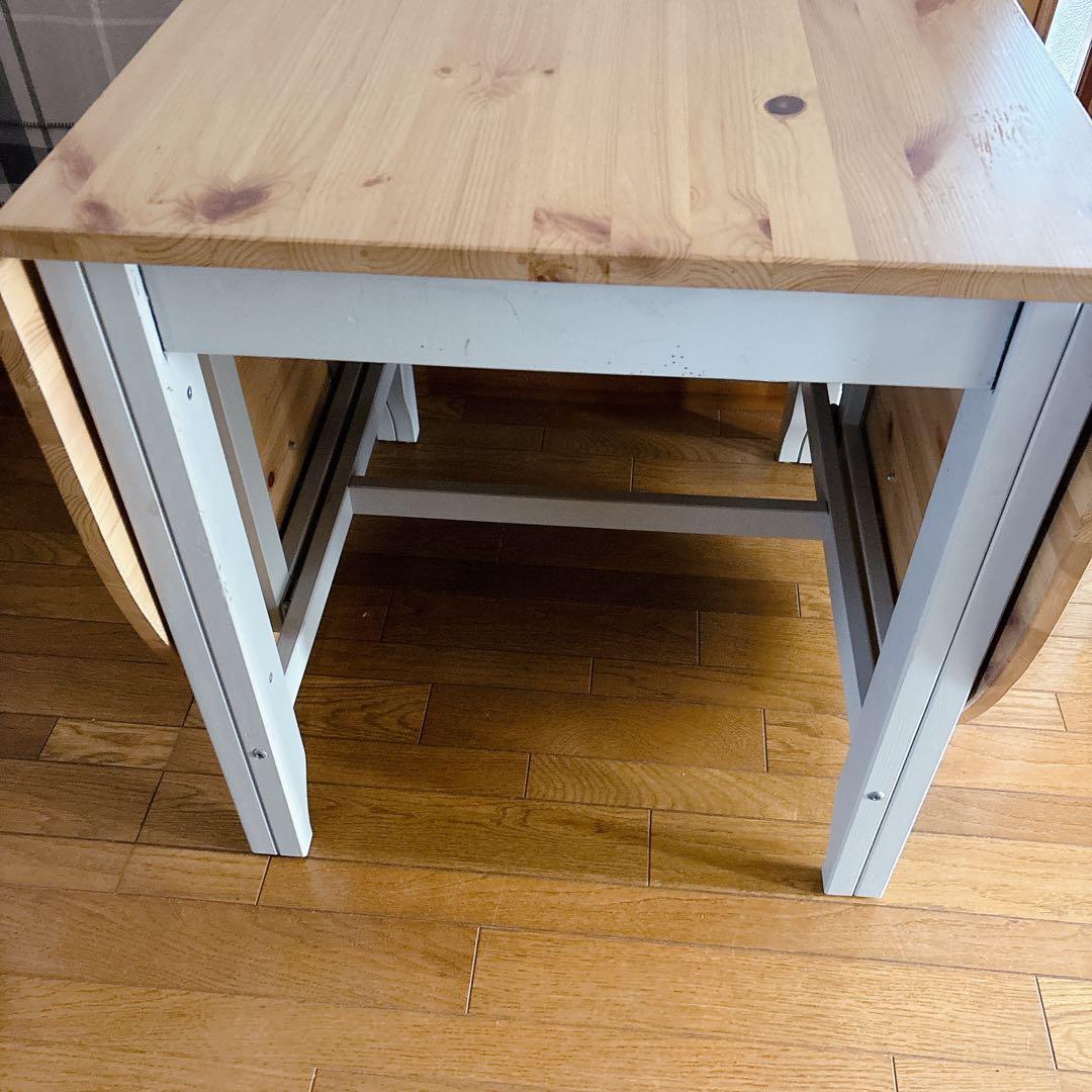 くめこ様リクエスト品】IKEA GAMLEBY ゲートレッグテーブル 伸縮式