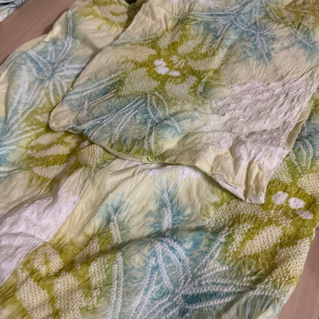 有松絞り　浴衣　花しぼり