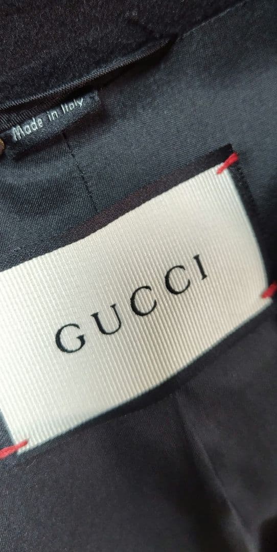 GUCCI ブラック チェスターコート 42 レディース