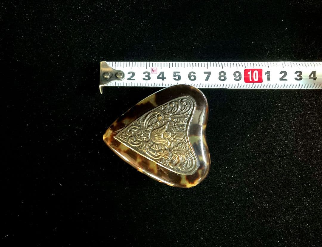 ヴィンテージ　インドネシア製　本べっ甲合子　銀細工　手づくり　香合　銀製