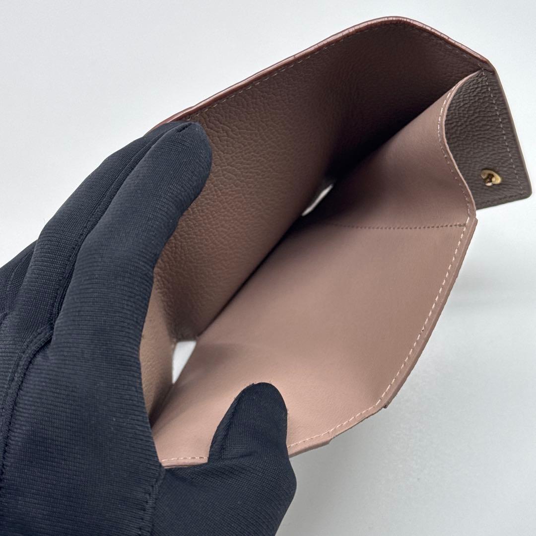 ルイヴィトン モノグラム アンプラント ヴィクトリーヌ 二つ折り財布 ベージュ