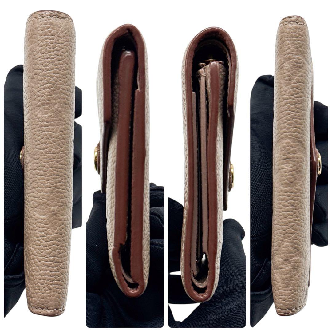 ルイヴィトン モノグラム アンプラント ヴィクトリーヌ 二つ折り財布 ベージュ