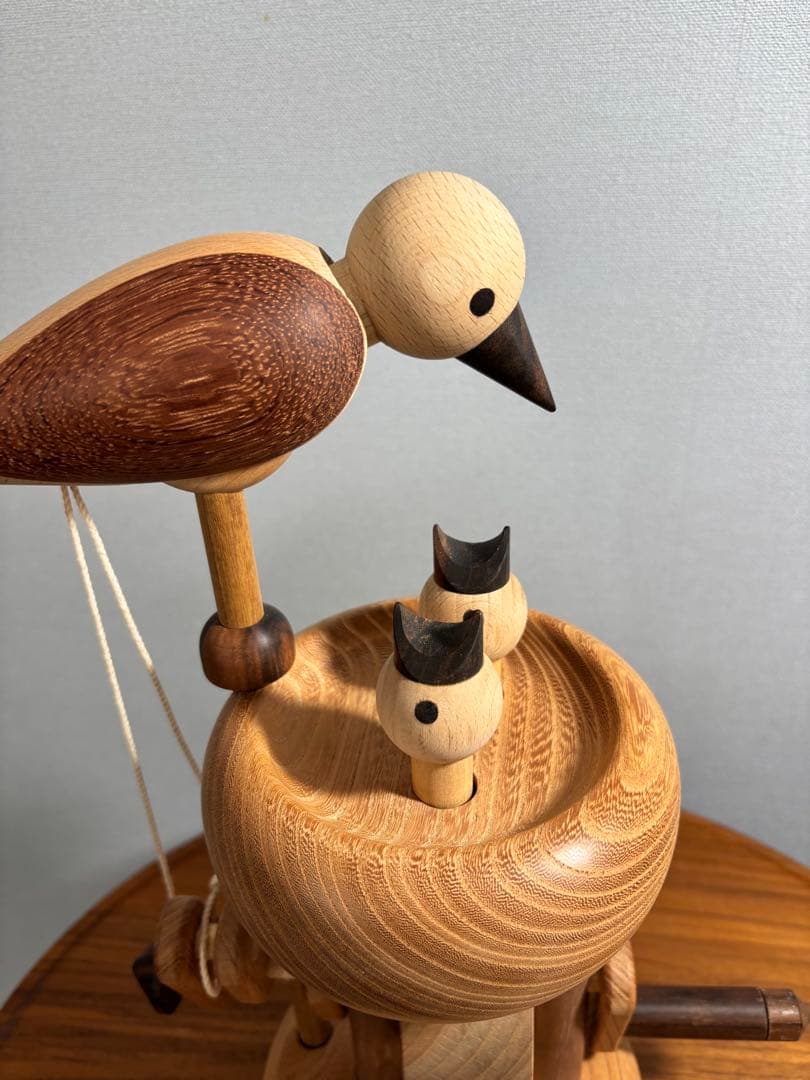 木の動く玩具 大 (カラクリ玩具)
