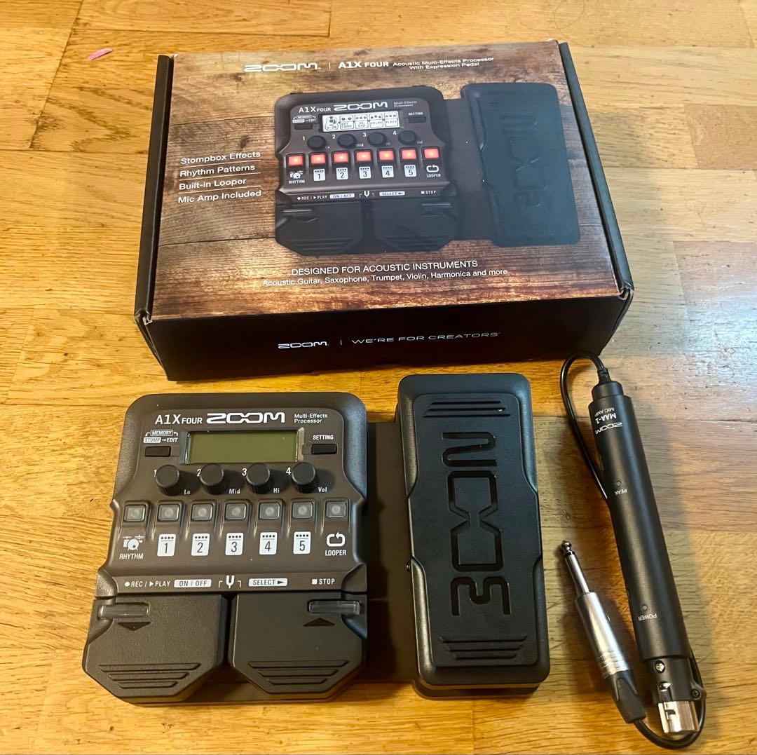 ほぼ新品 ZOOM A1X FOUR マルチエフェクター アコギ 生楽器向け