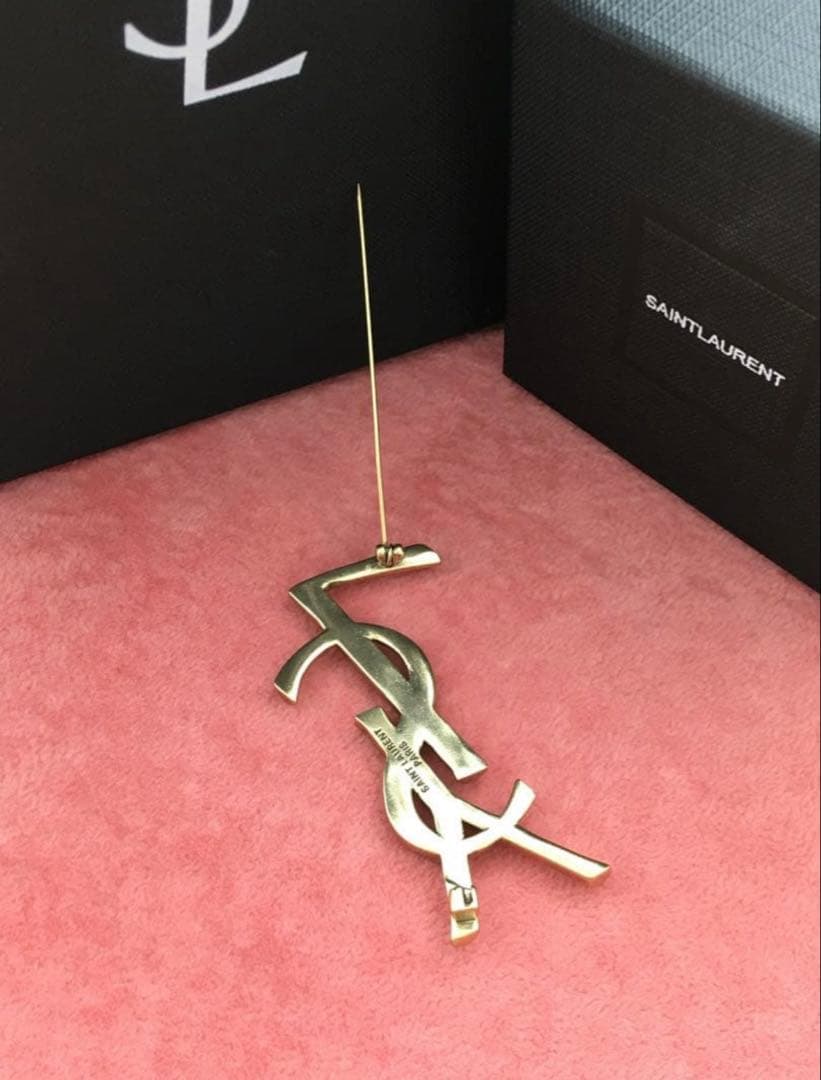 美品！サンローラン　オピウム YSL ブローチ　ゴールド✨