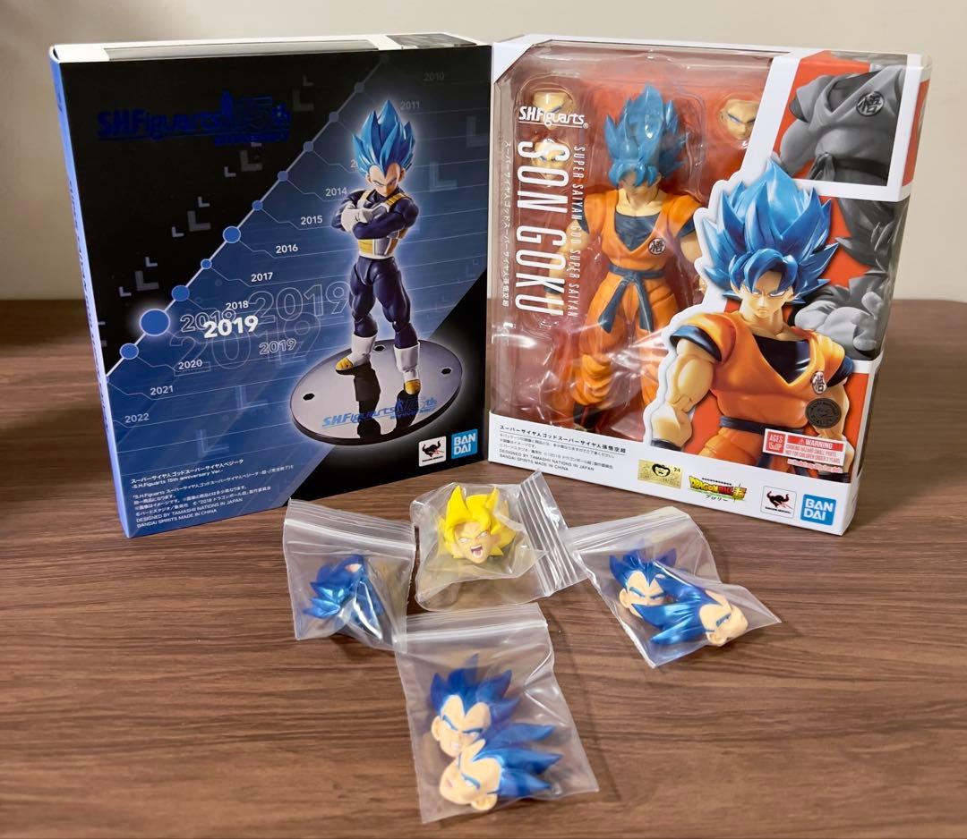 S.H.フィギュアーツ　孫悟空とベジータ　ブルー+ヘッドパーツセット