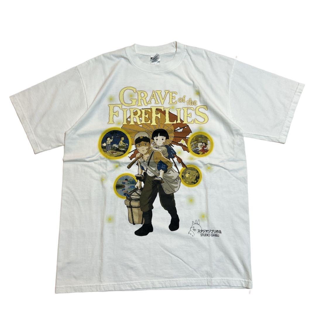 火垂るの墓 ほたるのはか ジブリ ブート シャツ　ホワイト　XL 激レア