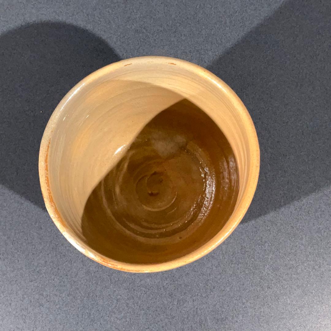 【抹茶碗】筒茶碗　十一代長岡空権　群鶴図　2月　茶道具　R0880ダN