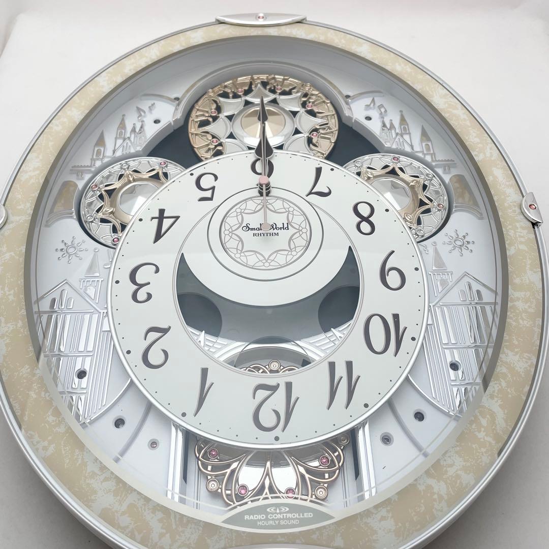 電波からくり時計 スモールワールド 8MN407RH リズム 動作確認済 美品