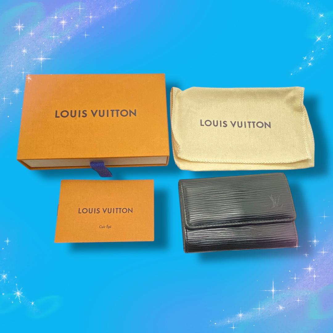 《美品》 ルイヴィトン エピ 6連キーケース ミュルティクレ6 ノワール