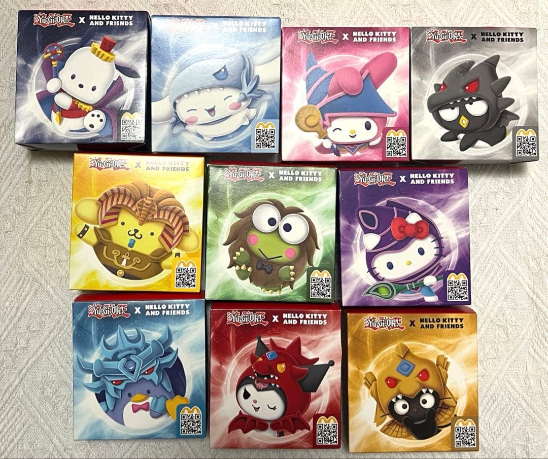 マクドナルド コラボ　遊戯王 サンリオ ぬいぐるみ 10点セット　海外限定