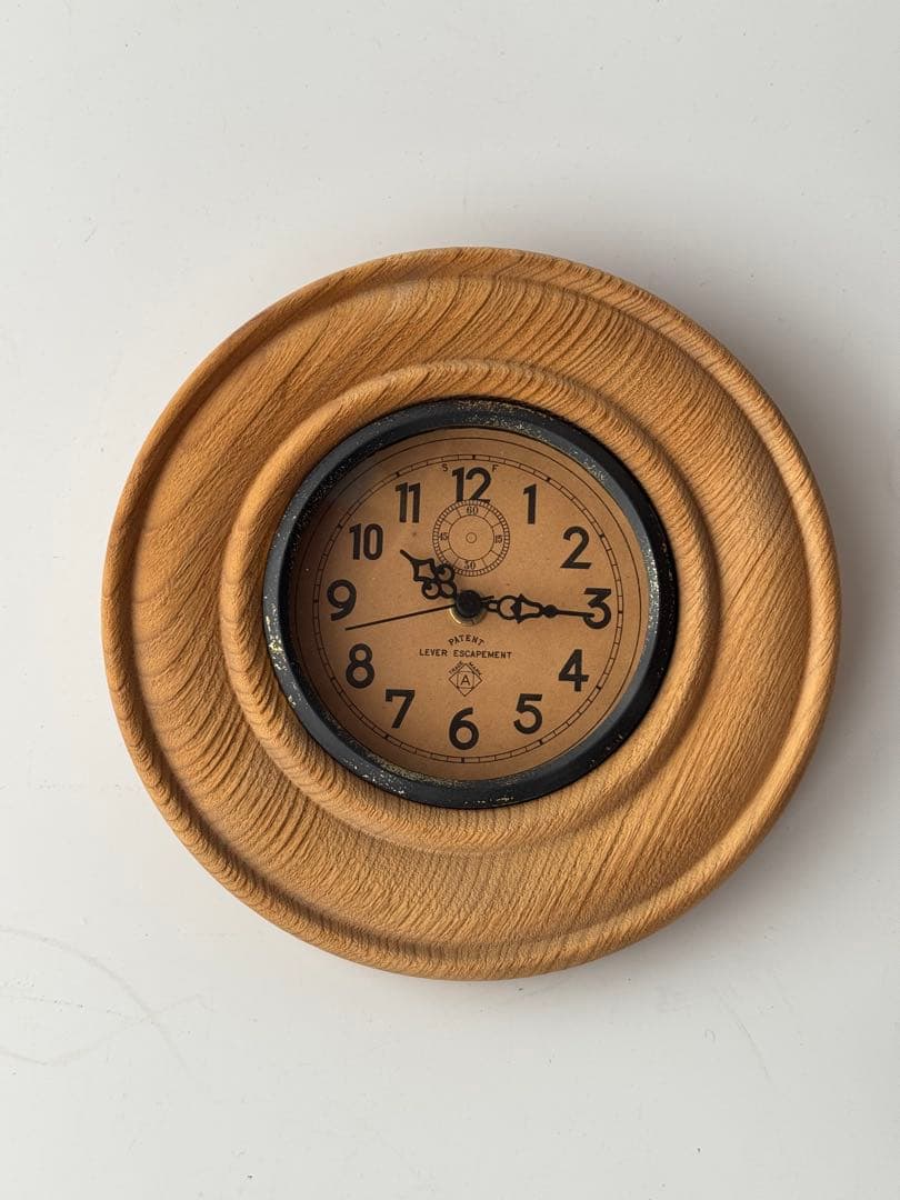木製 円形 掛時計 古道具 アンティーク ヴィンテージ