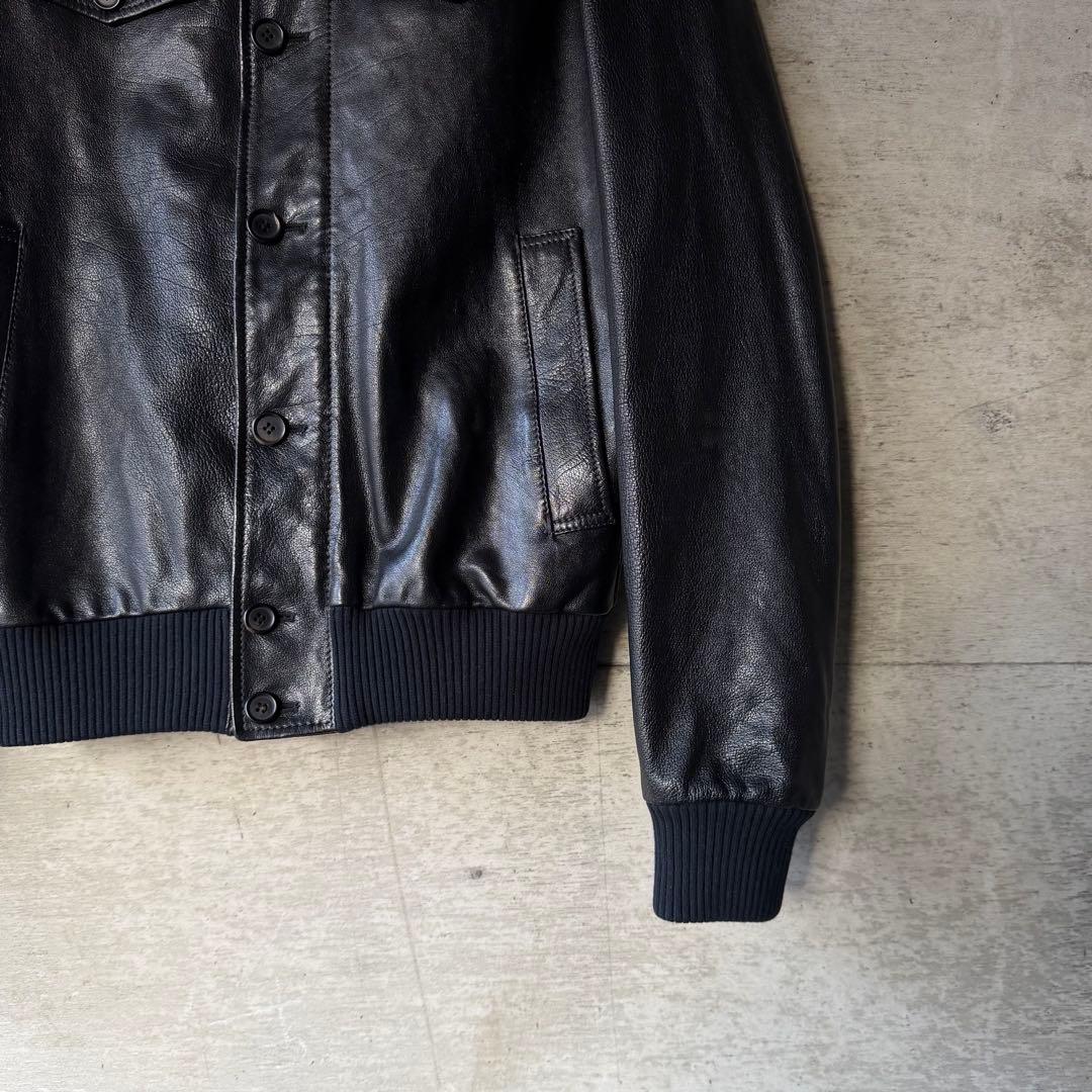 ジャケット・アウター PRADA 2008AW mock neck leather jacket
