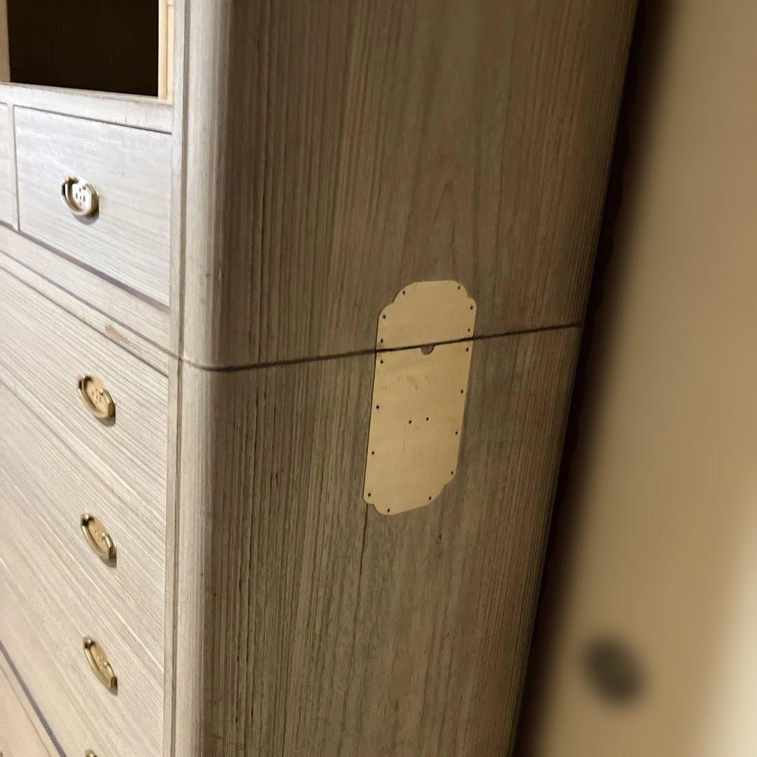 桐　箪笥　 総桐胴丸箪笥 昭和50年代物　鍵付き