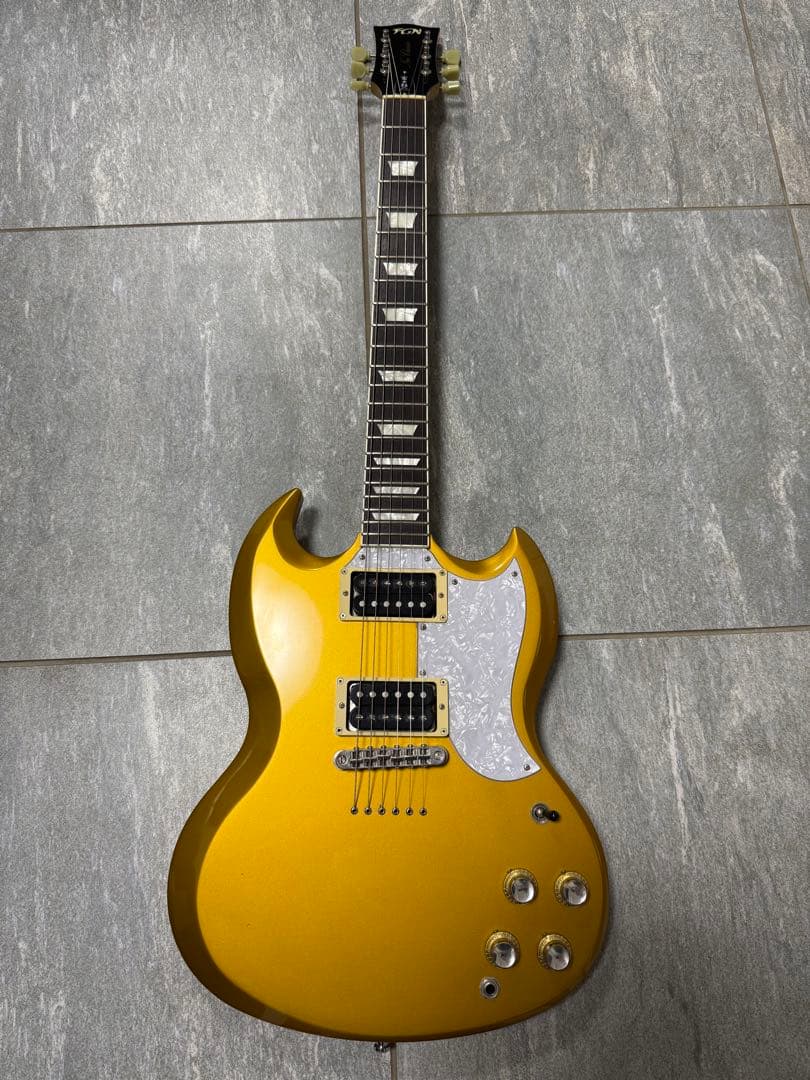 フジゲン製SG　FGN New Classic エレキギター ゴールド
