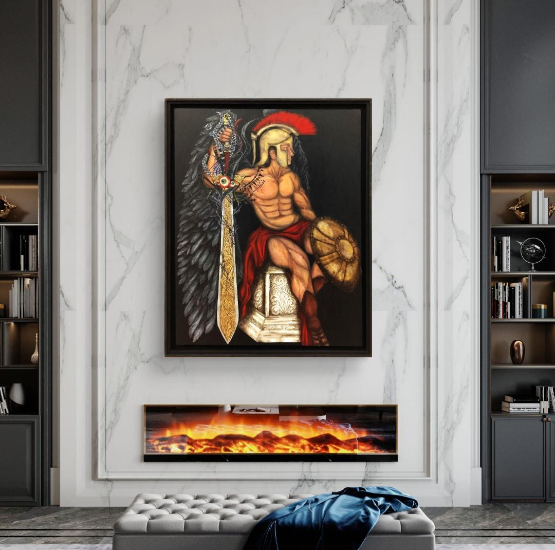 悪魔に魂を売る剣闘士 / モダン画 117×91㎝ キャンバス F50 原画限り