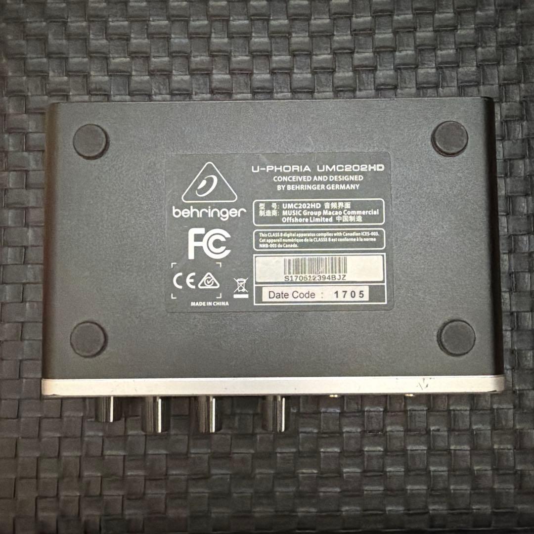 Behringer UMC202HD オーディオインターフェース ベリンガー