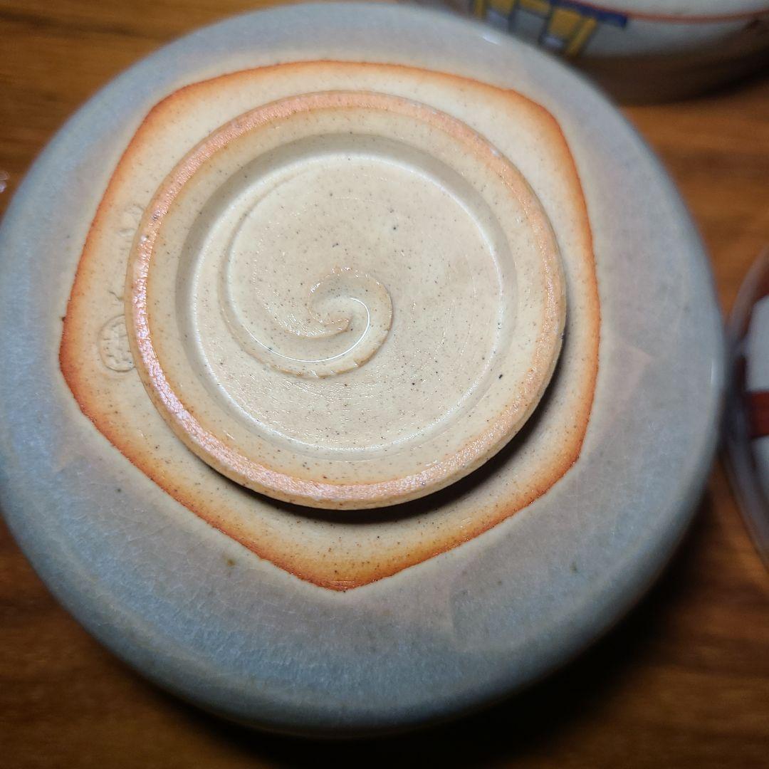 茶道具　赤膚焼茶碗　奈良絵　5個セット