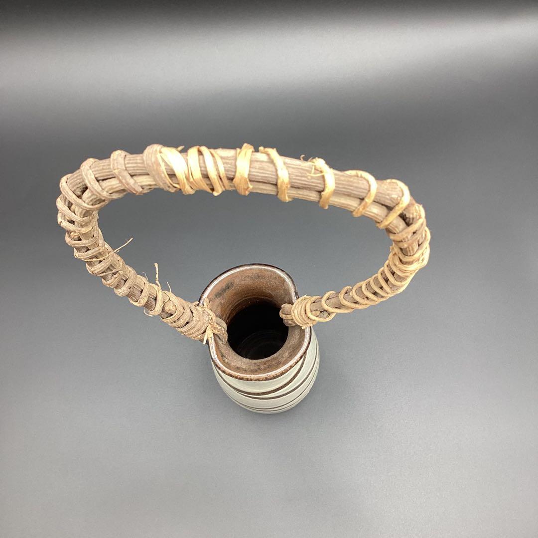 小石原焼　花入れ　つる手花入　箱無し