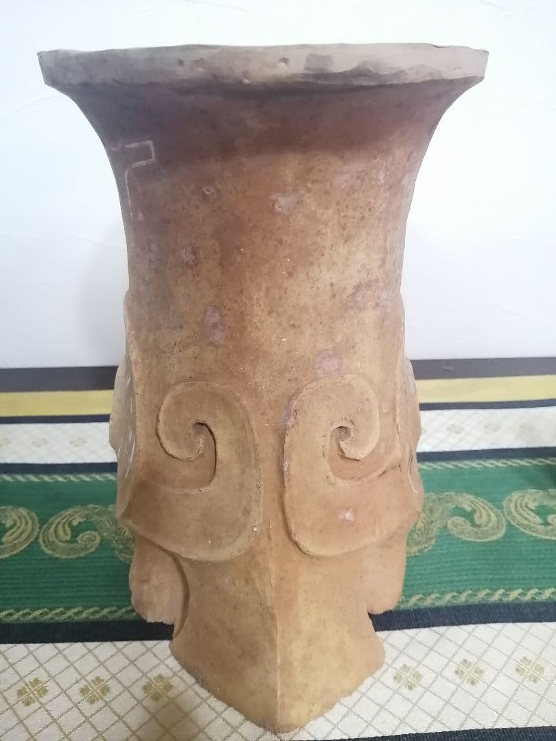 古代文明 ペルー 神獣 壺 発掘品 彩色土器 甕 穀物用壺 コンドル 神鳥