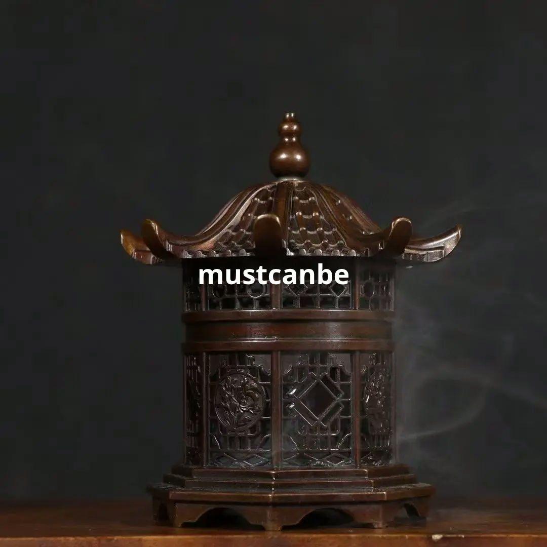 銅製 蘇工 宮灯 燭台 薫香炉 香道具 装飾品 工芸品 美術品 置物