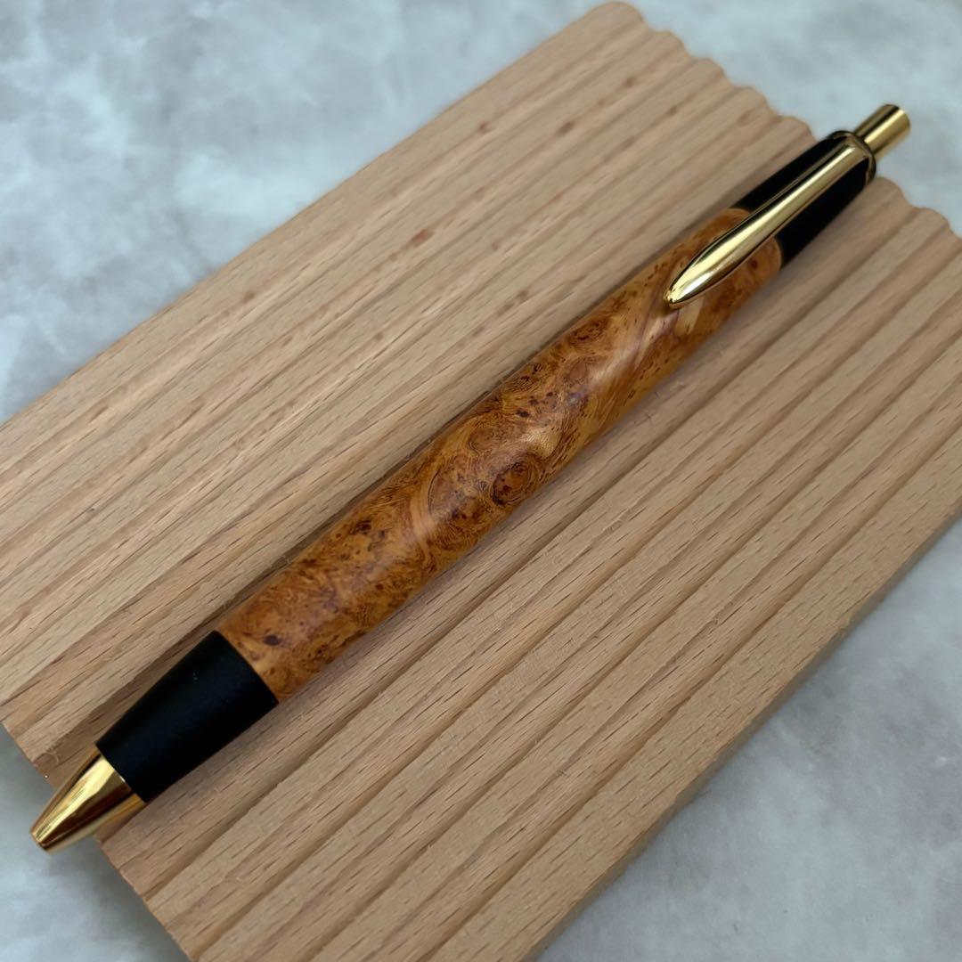 【24時間以内発送】ボナン 花梨瘤 シャープペンシル真鍮