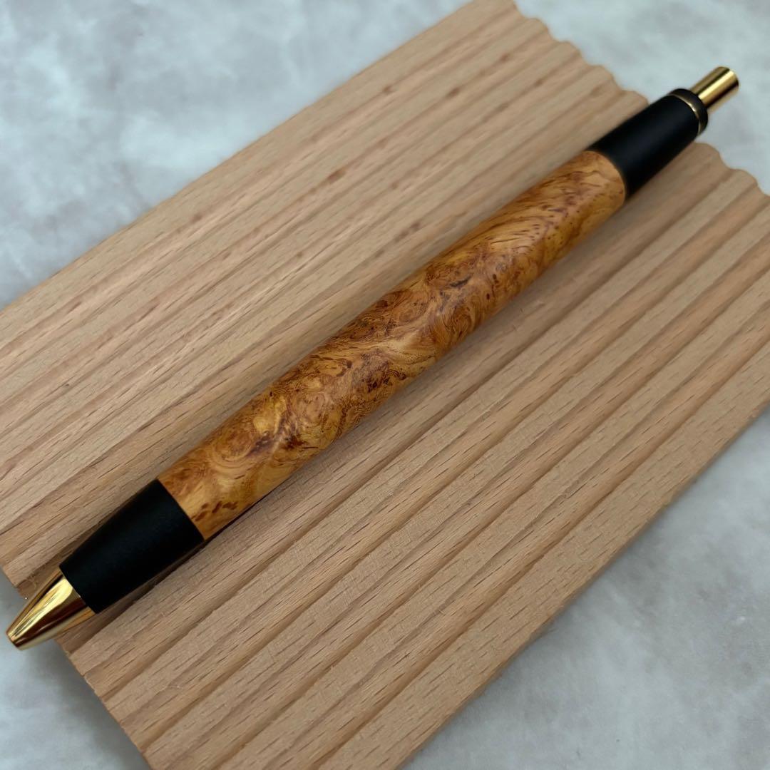 【24時間以内発送】ボナン 花梨瘤 シャープペンシル真鍮