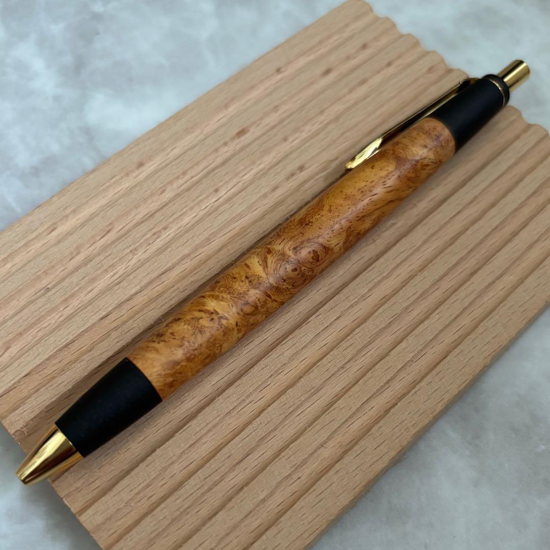 【24時間以内発送】ボナン 花梨瘤 シャープペンシル真鍮