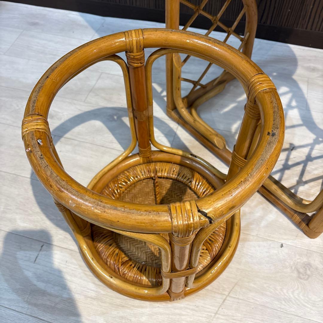 ラタン ドレッサー　スツール　鏡台　椅子　化粧台　家具 イス