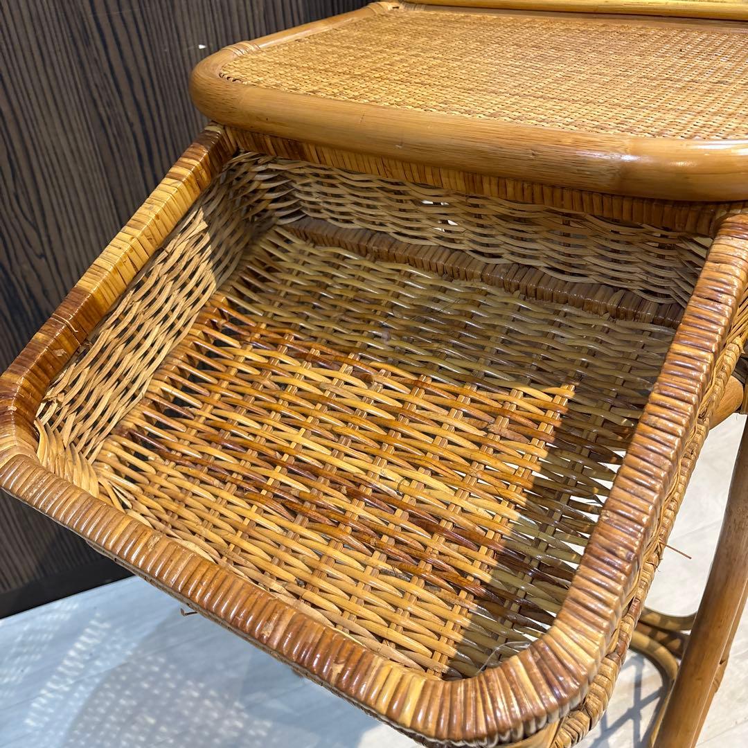 ラタン ドレッサー　スツール　鏡台　椅子　化粧台　家具 イス