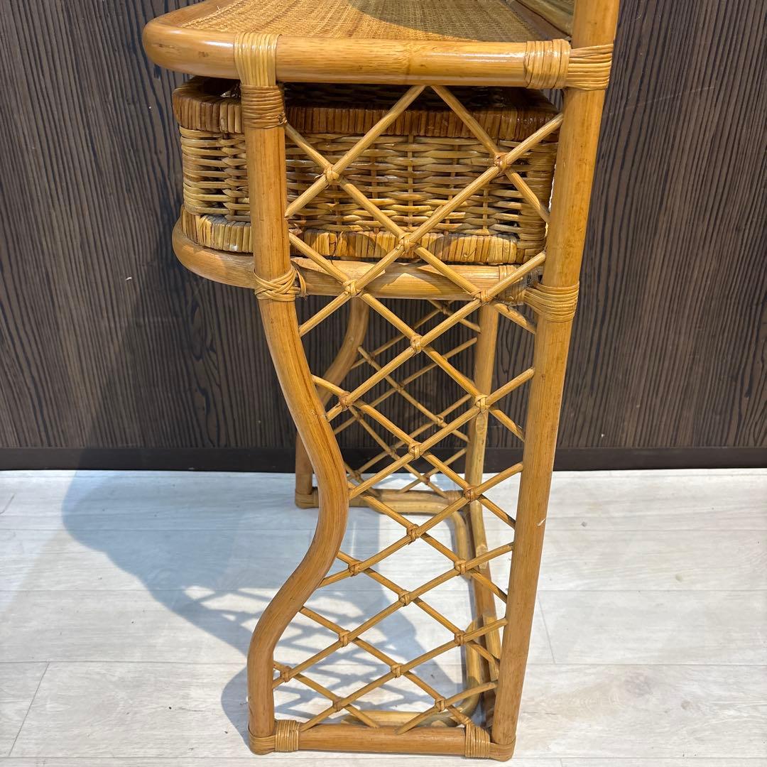 ラタン ドレッサー　スツール　鏡台　椅子　化粧台　家具 イス