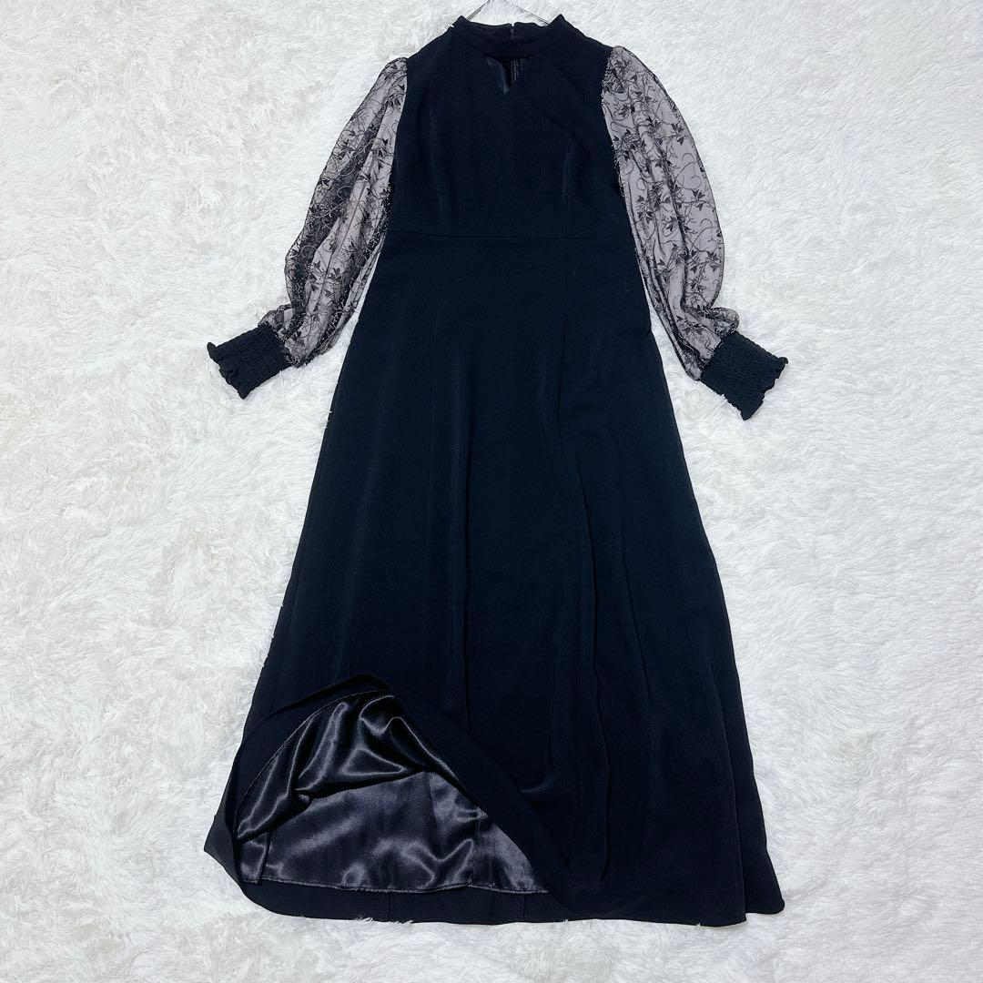 ANDRESD アンドレスド スリーブエンブロイダリードレス ブラック L
