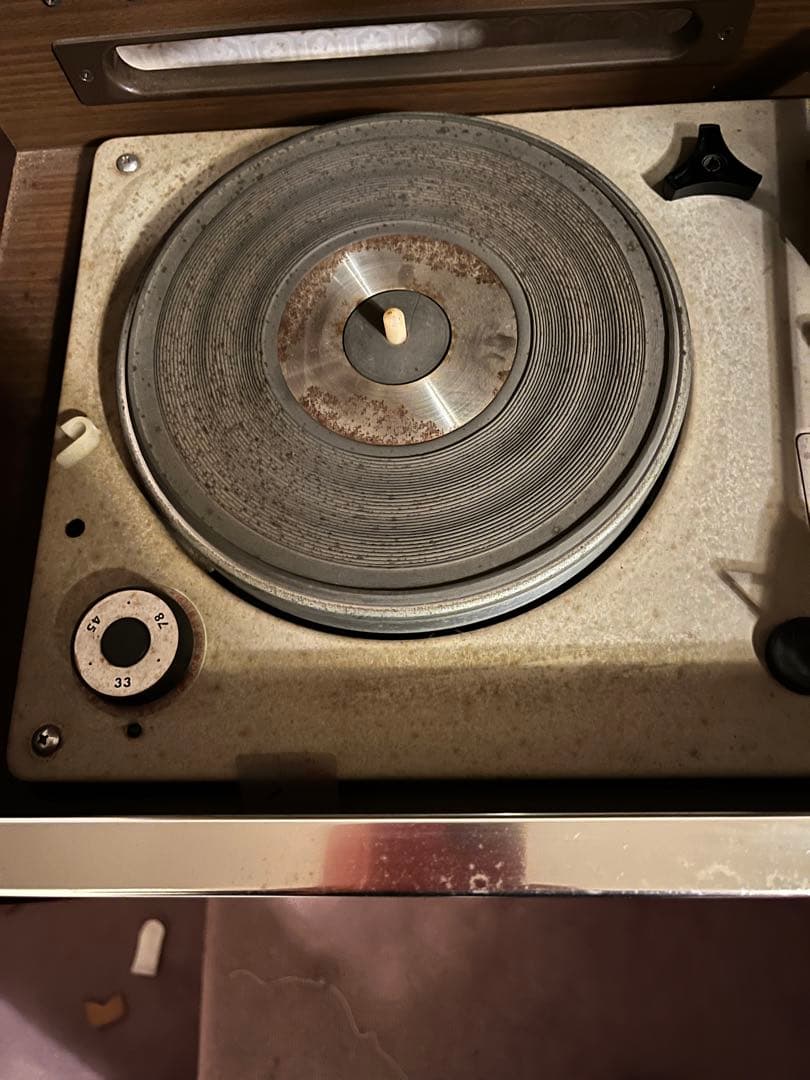 アンティークステレオナショナル　昭和レトロ　可動テスト済み　ヴィンテージステレオ