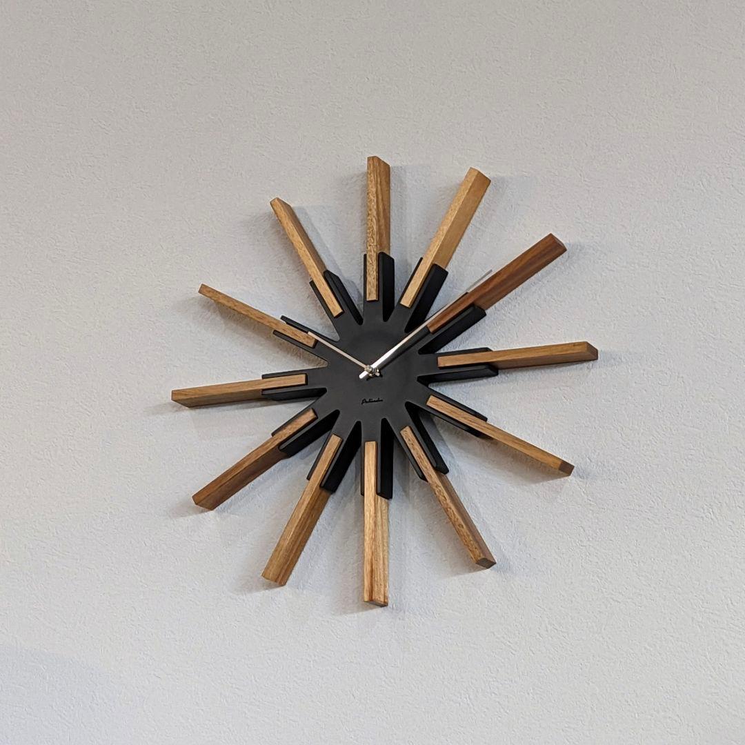 【新品】 インターフォルム 掛け時計 シリオ CL-3346 ブラック 44㎝