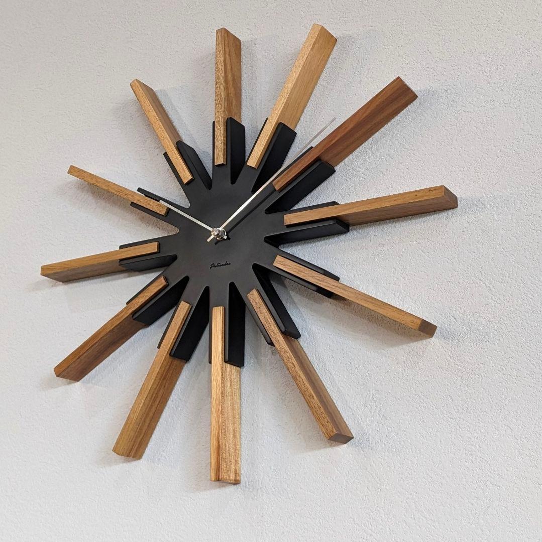 【新品】 インターフォルム 掛け時計 シリオ CL-3346 ブラック 44㎝