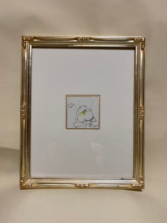 秋瞑菊　色紙画